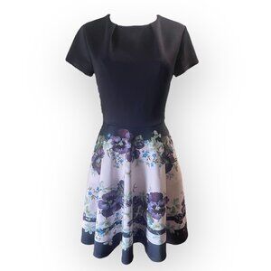 Ted Baker Floral Mini Dress Navy Size 1